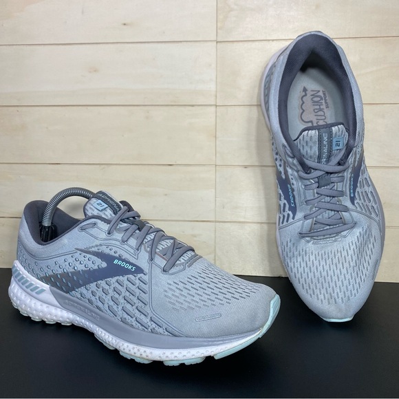 Brooks Adrenaline 21 GTS Grey Women's Size 10 Running Shoes D Wide Sneakers - Picture 11 of 11